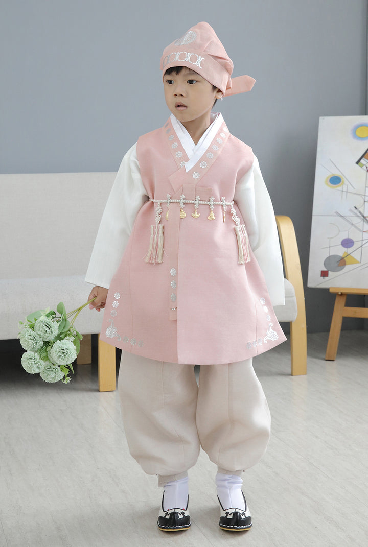 Korean Traditional Boy Baby Hanbok Dol Baikil Party Celebration 100th Days 1st Birthday 1–10 Years Light Pink DDB129