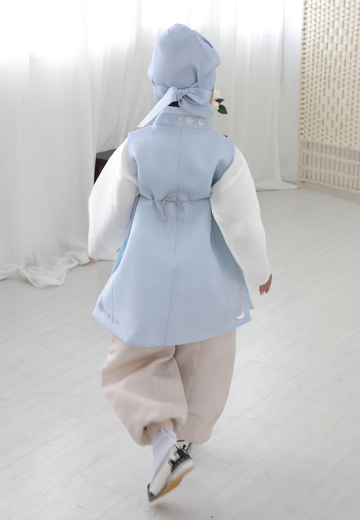 Korean Traditional Boy Baby Hanbok Dol Baikil Party Celebration 100th Days 1st Birthday 1–10 Years Light Blue DDB130