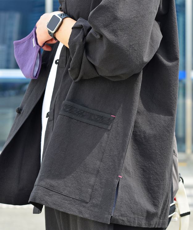 Korean Hanbok Washed 17's Dyed Cotton Common Use Man Woman Casual Daily Clothing BTS Black 24014