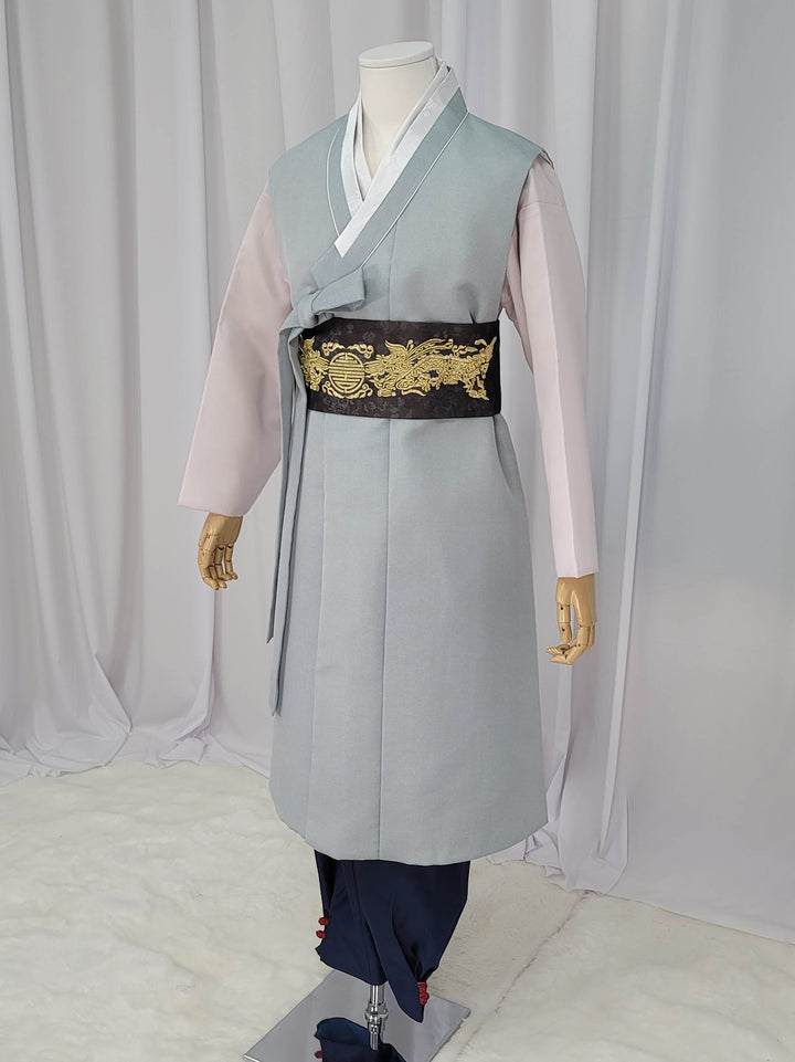 Korean Traditional Man Male Personal Custom Hanbok Blue OSM164
