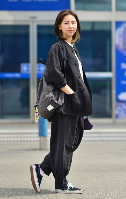 Korean Hanbok Washed 17's Dyed Cotton Common Use Man Woman Casual Daily Clothing BTS Black 24014