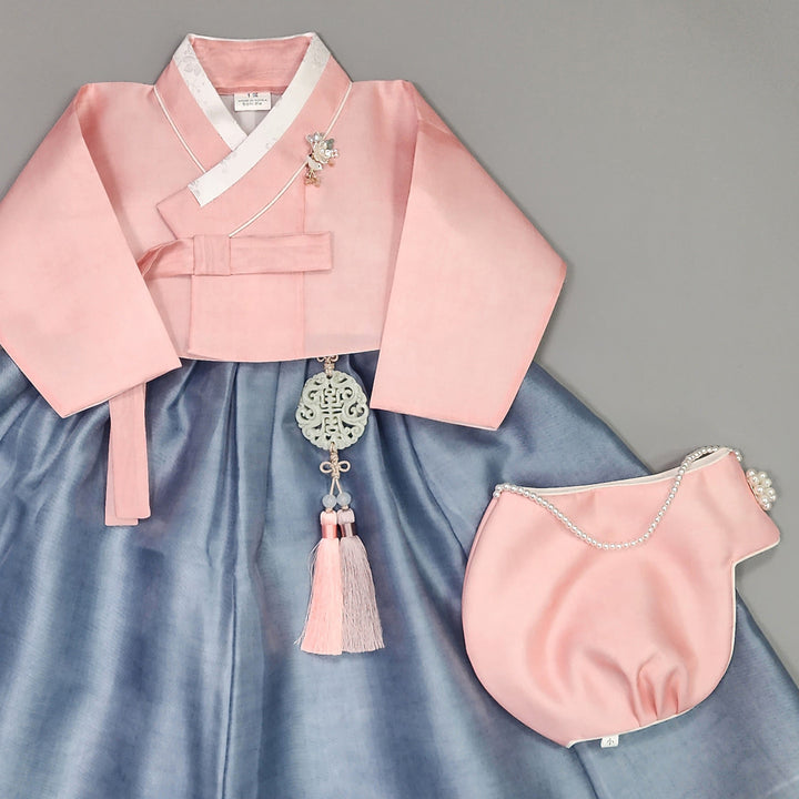 Hanbok Girl Baby Korea Traditional Clothing Set First Birthday Celebration Party 100th Birth Celebration 1–15 years Pink Blue