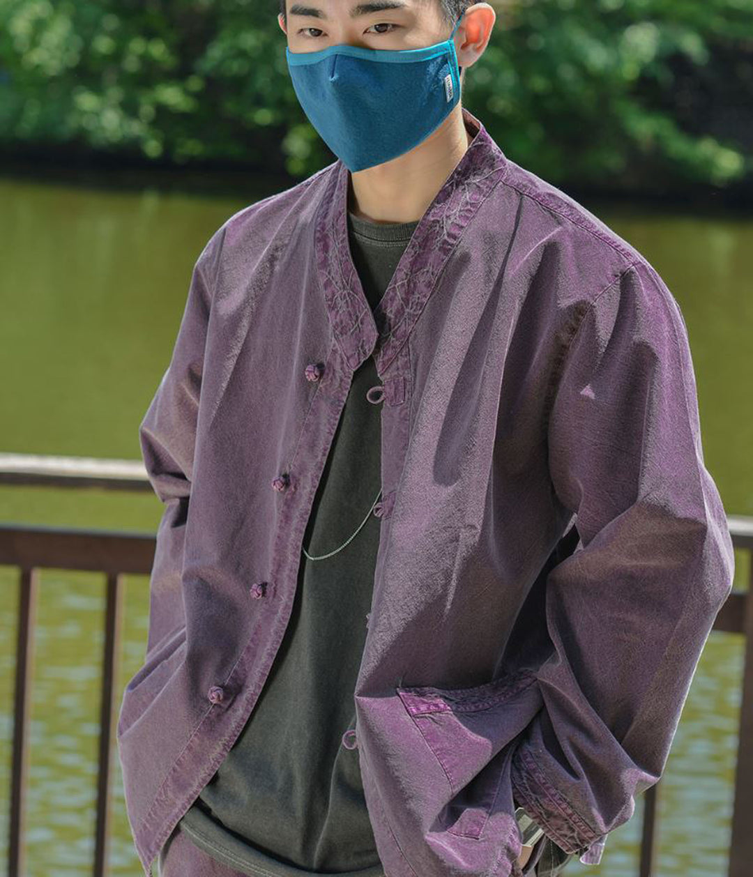 Korean Hanbok Washed Cotton Common Use Man Woman Casual Daily Clothing BTS Long Sleeve Cocoa 10042