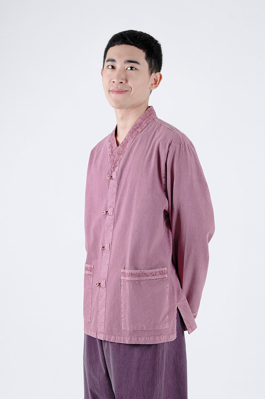 Korean Hanbok Washed Cotton Common Use Man Woman Casual Daily Clothing BTS Long Sleeve Lilac Cocoa 10042