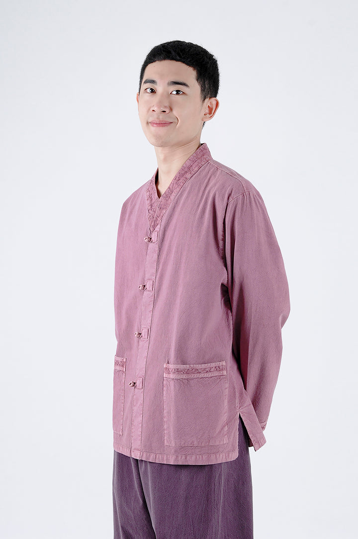 Korean Hanbok Washed Cotton Common Use Man Woman Casual Daily Clothing BTS Long Sleeve Lilac Cocoa 10042