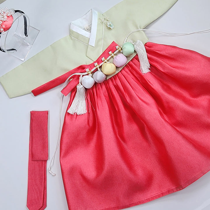 Korean Traditional Baby Girl Hanbok Clothing 1 Age Dol Party Celebration pastel 1–15 Ages OS173