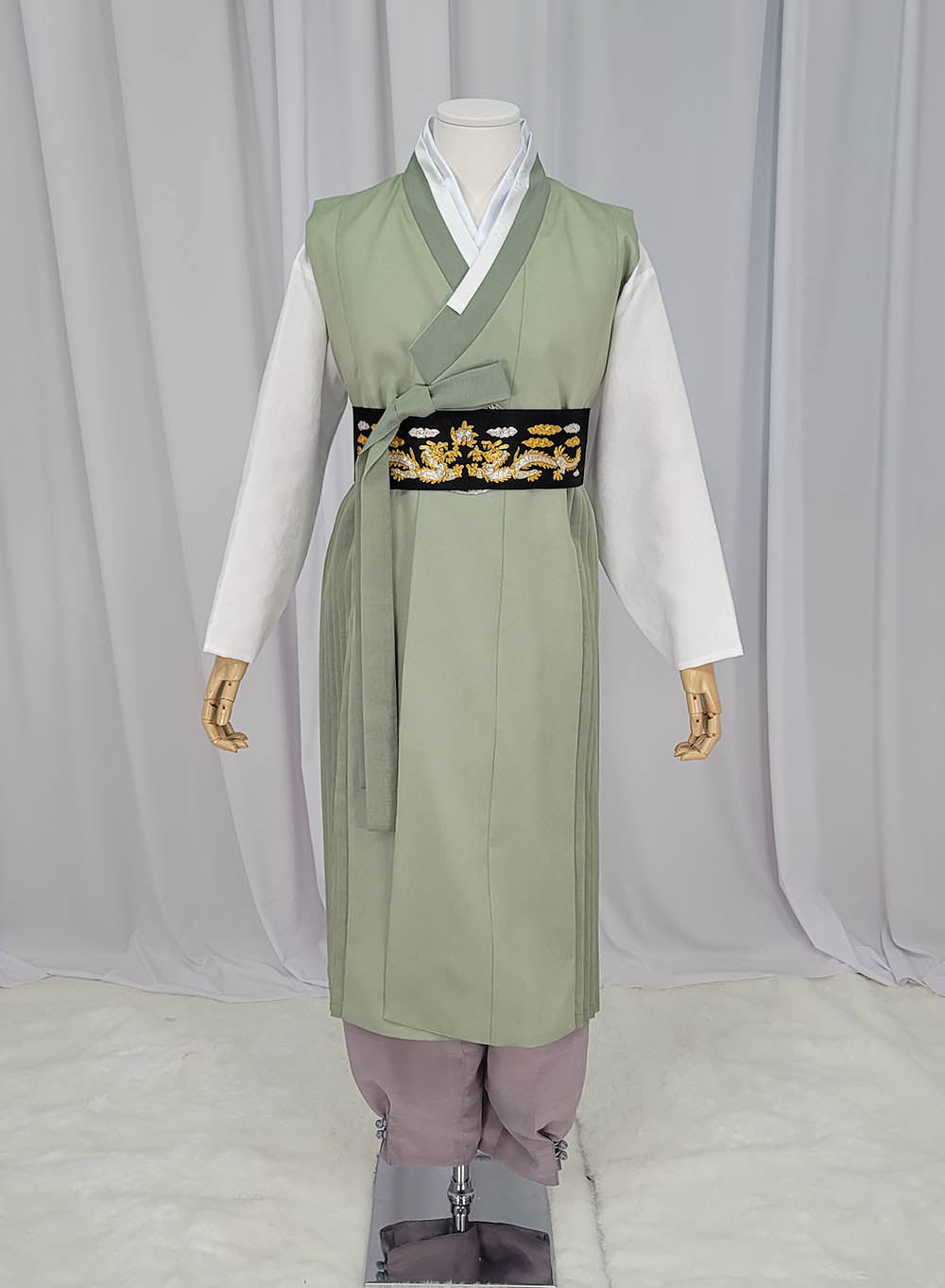 Korean Traditional Man Male Personal Custom Hanbok Khaki OSM162