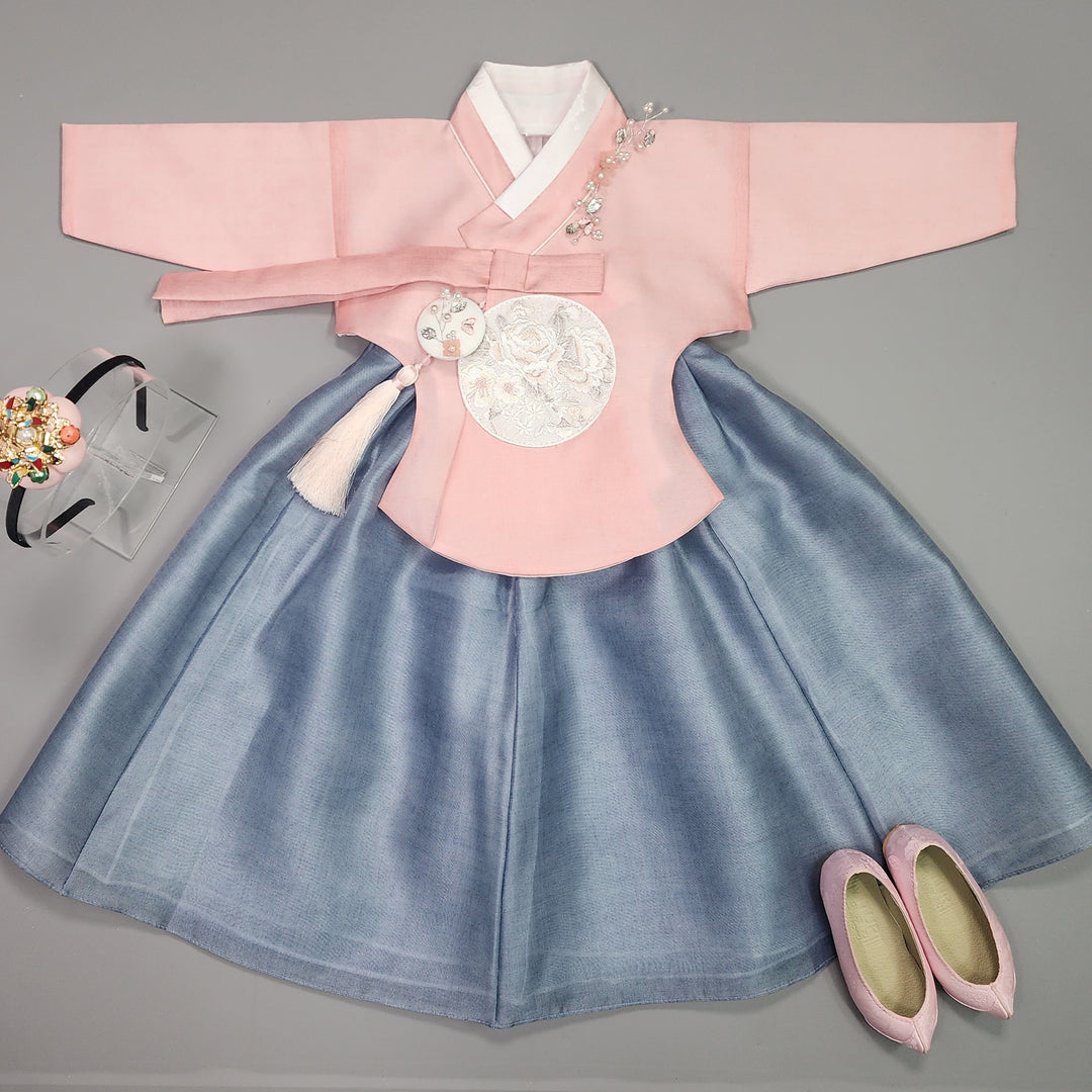 Hanbok Girl Baby Korea Traditional Clothing Set First Birthday Celebration Party 100th Birth Celebration 1–15 years Pink Blue