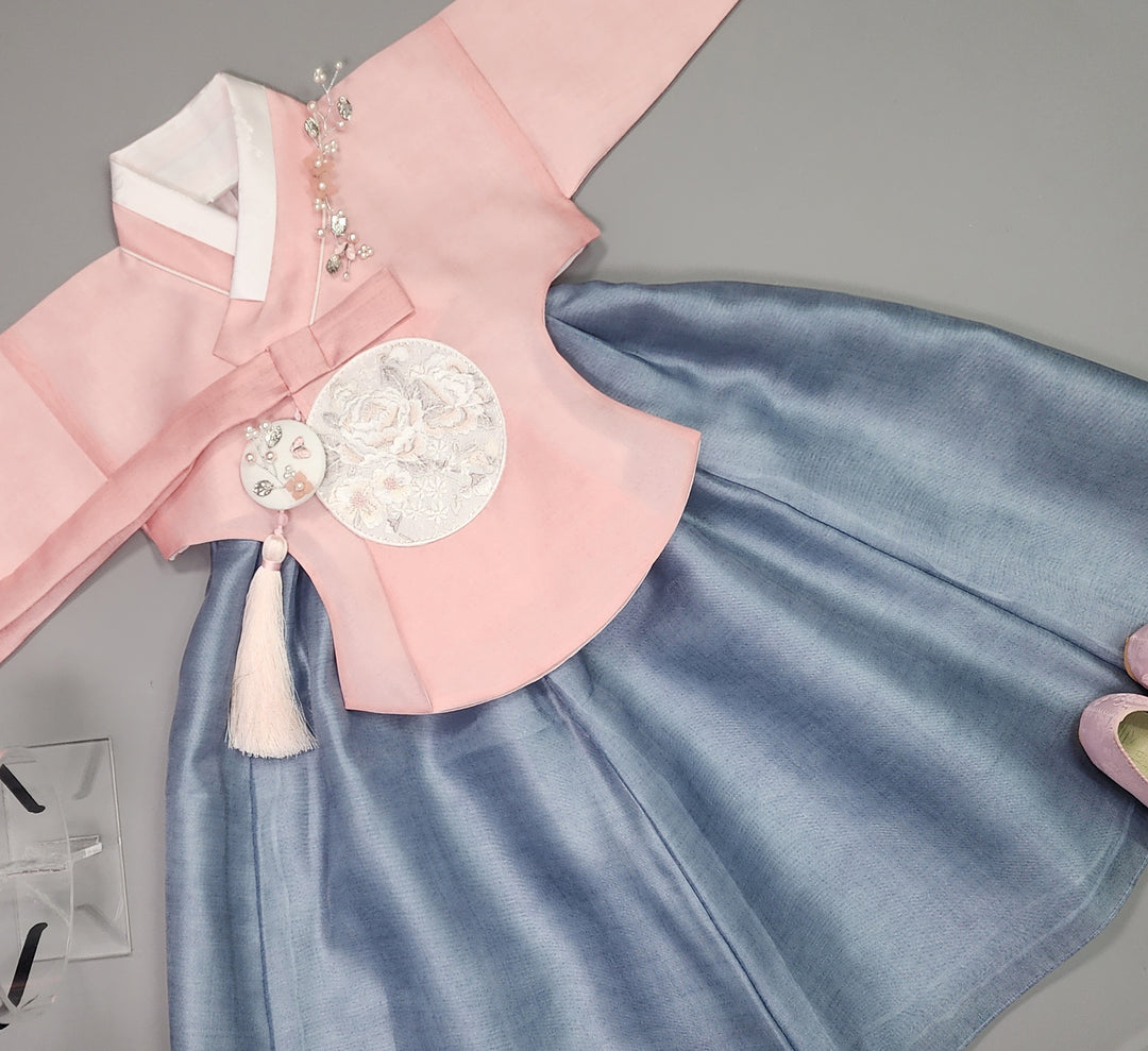 Hanbok Girl Baby Korea Traditional Clothing Set First Birthday Celebration Party 100th Birth Celebration 1–15 years Pink Blue