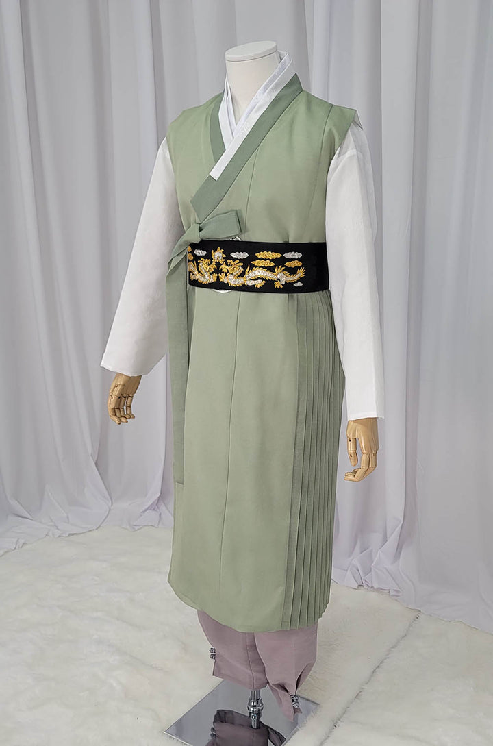 Korean Traditional Man Male Personal Custom Hanbok Khaki OSM162