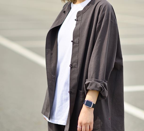 Korean Hanbok Washed 17's Dyed Cotton Common Use Man Woman Casual Daily Clothing BTS Charcoal 24014