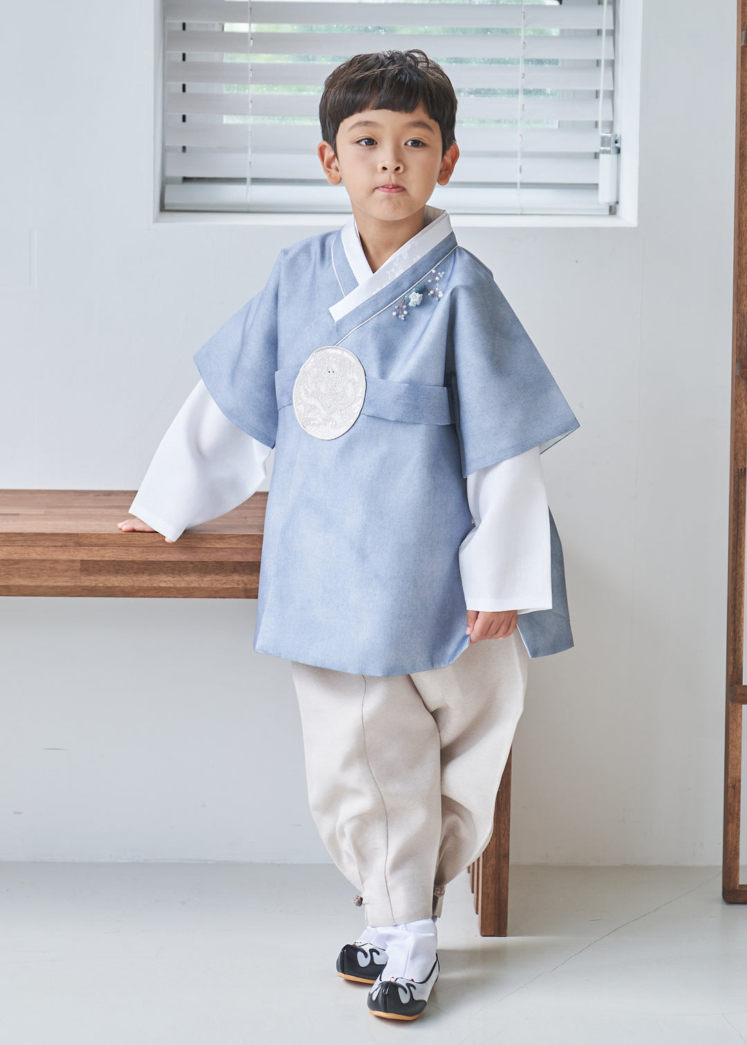 Korean Traditional Boy Baby Hanbok Dol Party Celebration 1-10 Ages Blue OSB131