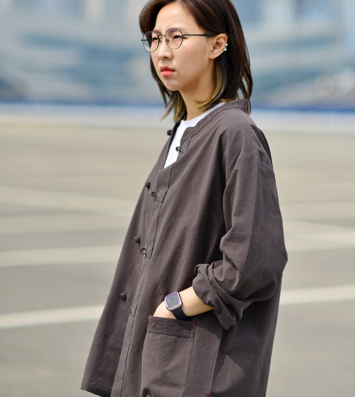 Korean Hanbok Washed 17's Dyed Cotton Common Use Man Woman Casual Daily Clothing BTS Charcoal 24014