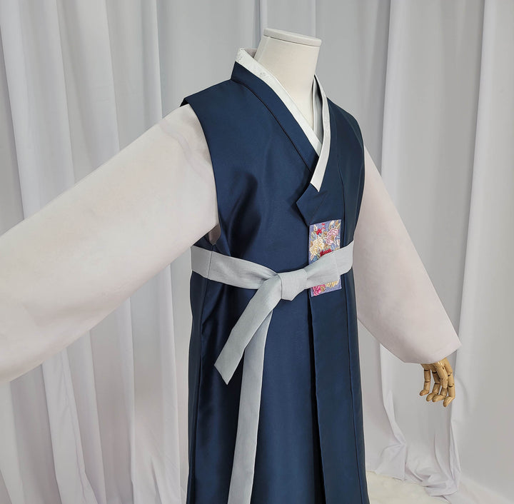 Korean Traditional Man Male Personal Custom Hanbok Teal OSM166