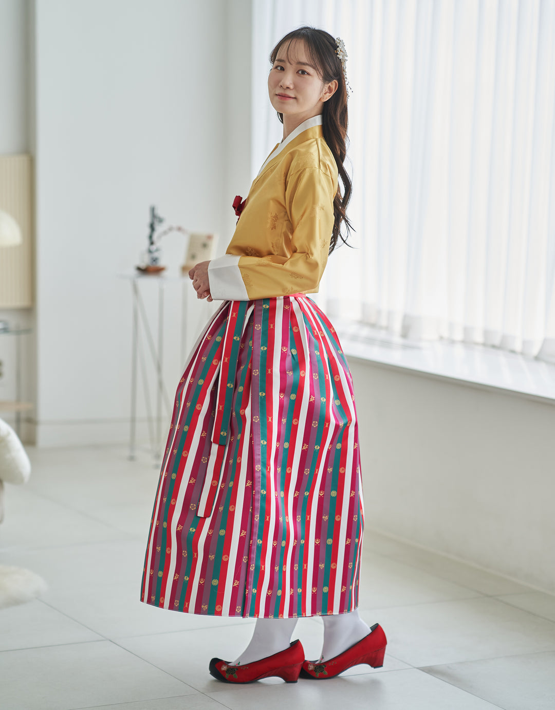 Korean Modern Daily Hanbok Casual Modernized Party Celebration Top Jeogori Oriental Silk SSN101