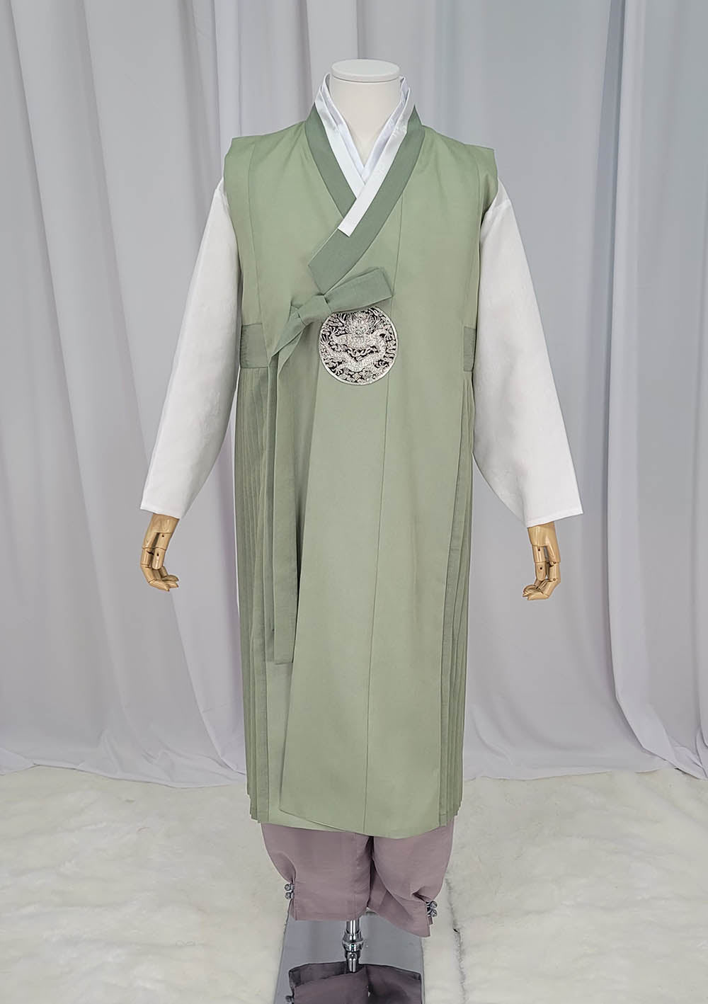Korean Traditional Man Male Personal Custom Hanbok Khaki OSM162