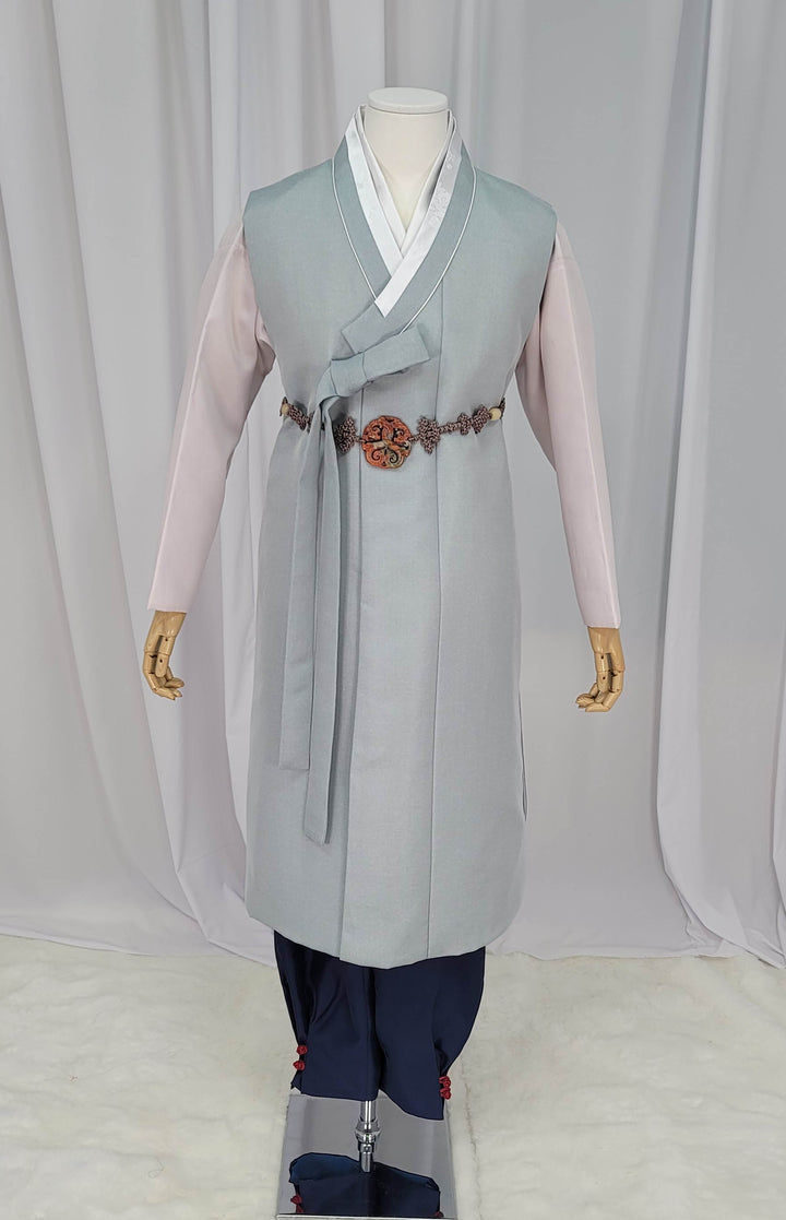 Korean Traditional Man Male Personal Custom Hanbok Blue OSM164