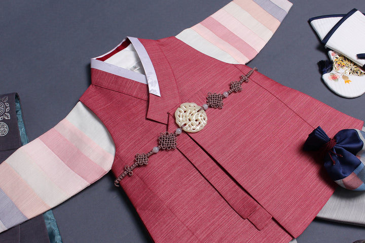 Korean Traditional Boy Baby Hanbok Dol Baikil Party Celebration 100th Days 1-10 Years Red DDB124