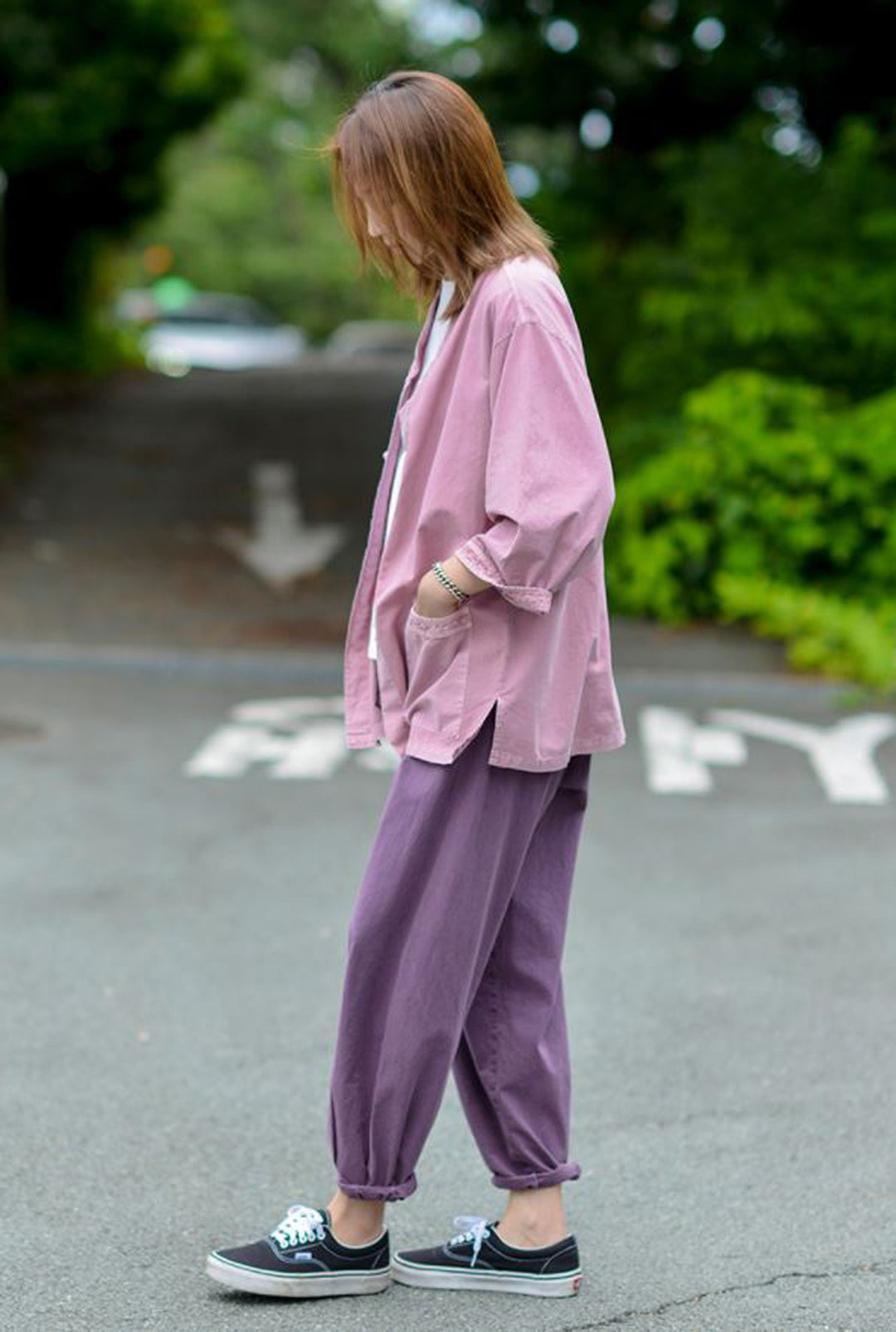 Korean Hanbok Washed Cotton Common Use Man Woman Casual Daily Clothing 3/4 Sleeve BTS 10097 Lilac