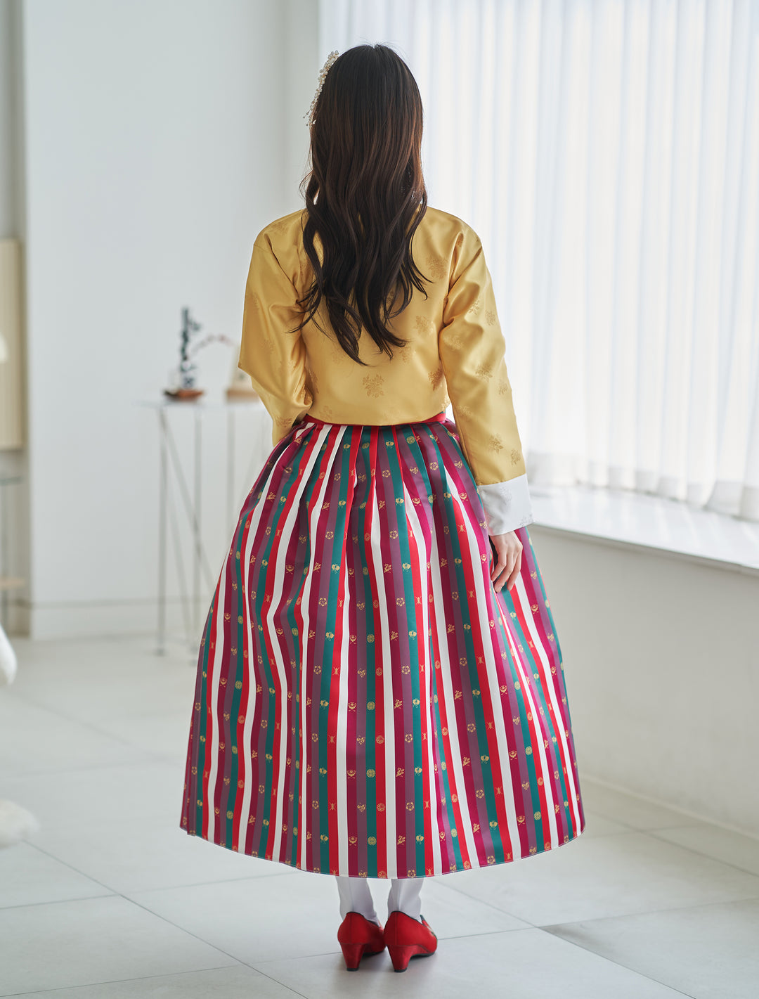 Korean Modern Daily Hanbok Casual Modernized Party Celebration Top Jeogori Oriental Silk SSN101