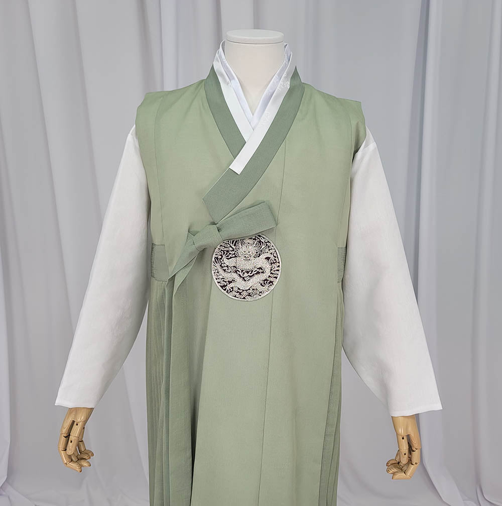 Korean Traditional Man Male Personal Custom Hanbok Khaki OSM162