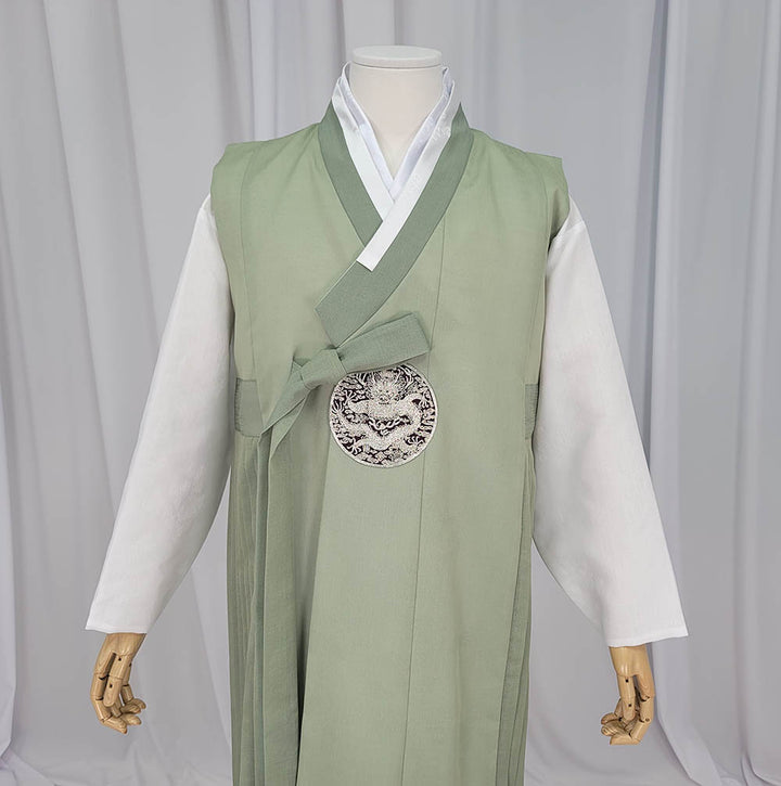 Korean Traditional Man Male Personal Custom Hanbok Khaki OSM162