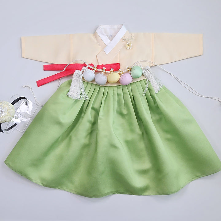 Korean Traditional Baby Girl Hanbok Clothing 1 Age Dol Party Celebration pastel 1–15 Ages OS172