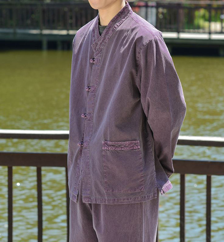 Korean Hanbok Washed Cotton Common Use Man Woman Casual Daily Clothing BTS Long Sleeve Cocoa 10042