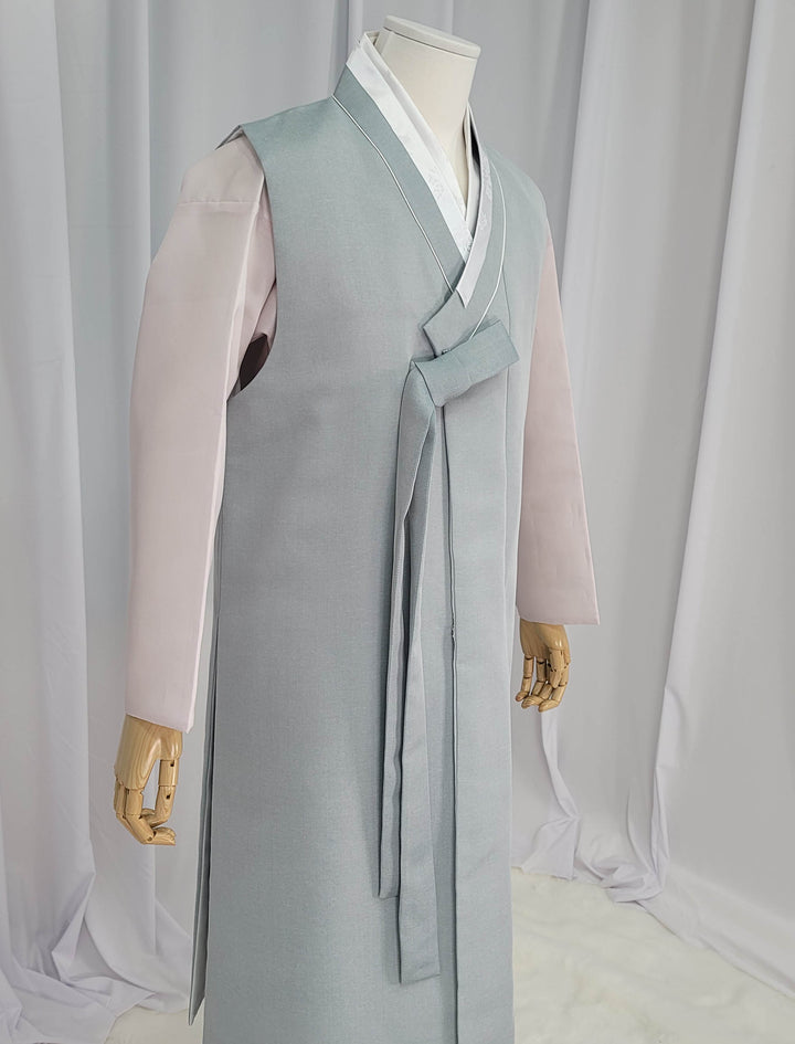 Korean Traditional Man Male Personal Custom Hanbok Blue OSM164