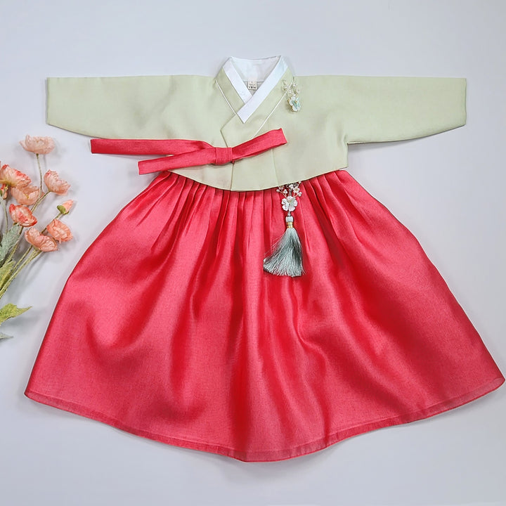 Korean Traditional Baby Girl Hanbok Clothing 1 Age Dol Party Celebration pastel 1–15 Ages OS173