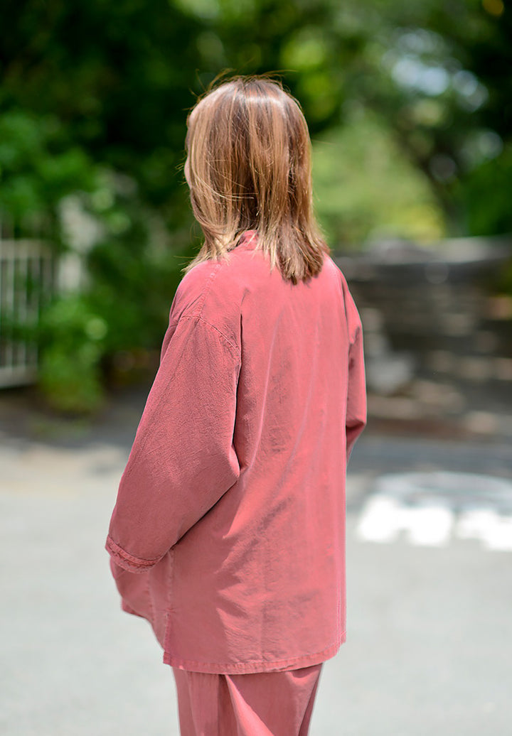 Korean Hanbok Washed Cotton Common Use Man Woman Casual Daily Clothing 3/4 Sleeve BTS 10097 Wine