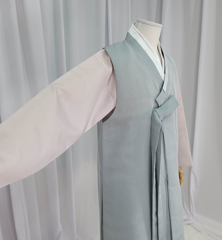 Korean Traditional Man Male Personal Custom Hanbok Blue OSM164