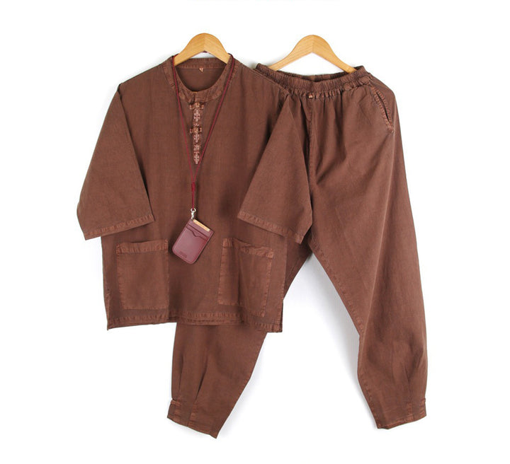 Korean Hanbok Washed Cotton Common Use Man Woman Casual Daily Clothing Short Sleeve JH104(사본)