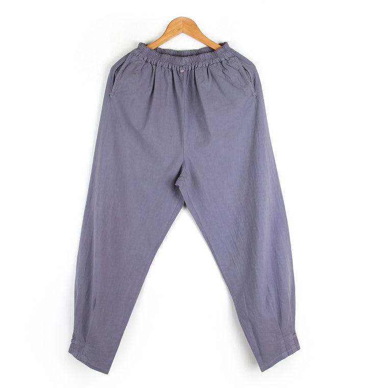 Korean Hanbok Washed Cotton Common Use Man Woman Casual Daily Clothing V Neck Open Jacket Pants Set JH107