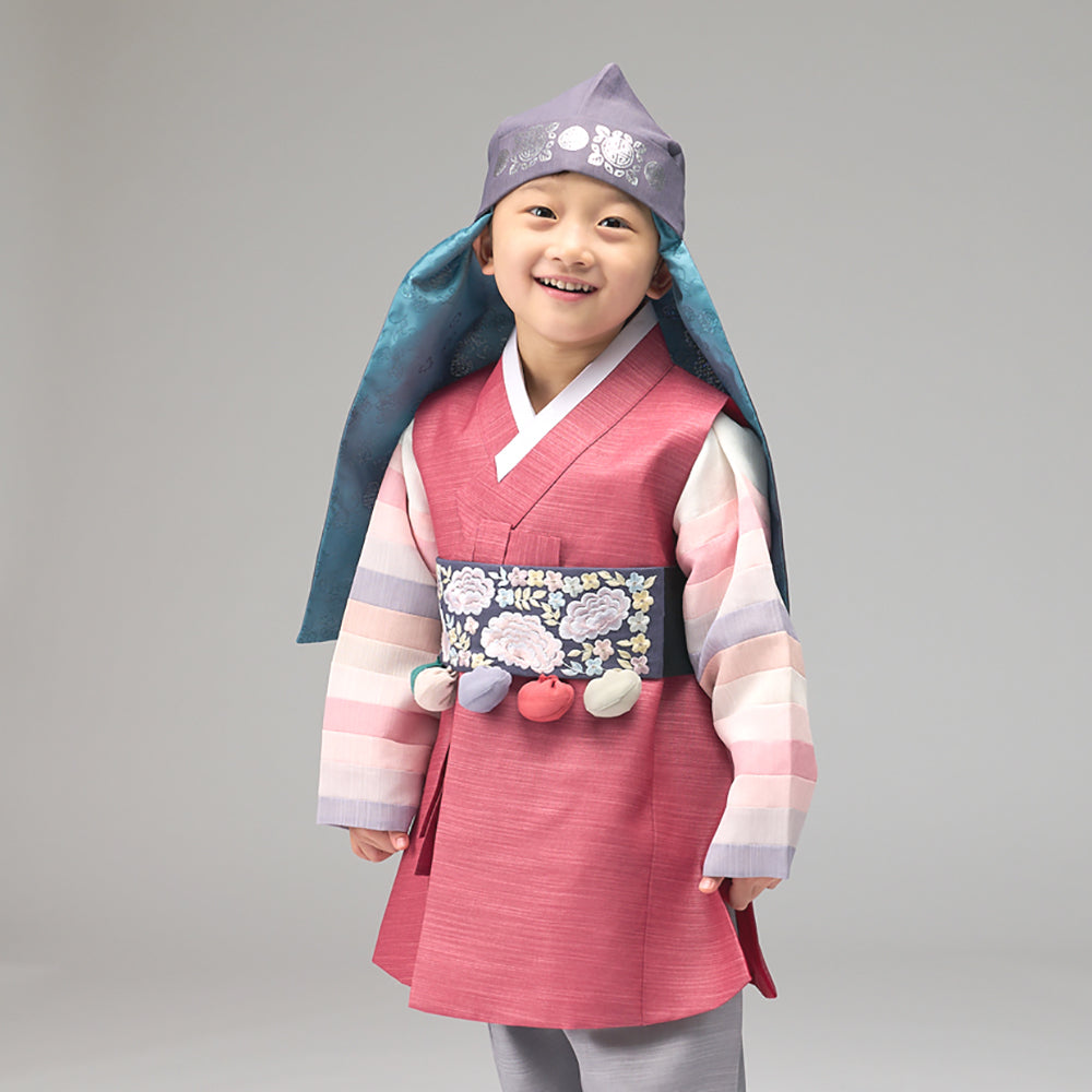 Korean Traditional Boy Baby Hanbok Dol Baikil Party Celebration 100th Days 1-10 Years Red DDB124