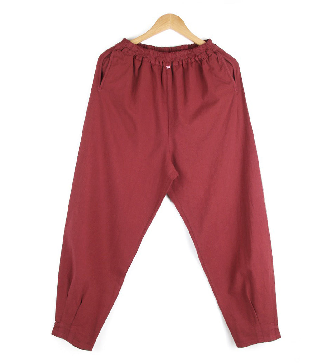 Korean Hanbok Washed Cotton Common Use Man Woman Casual Daily Clothing V Neck Open Jacket Pants Set JH107