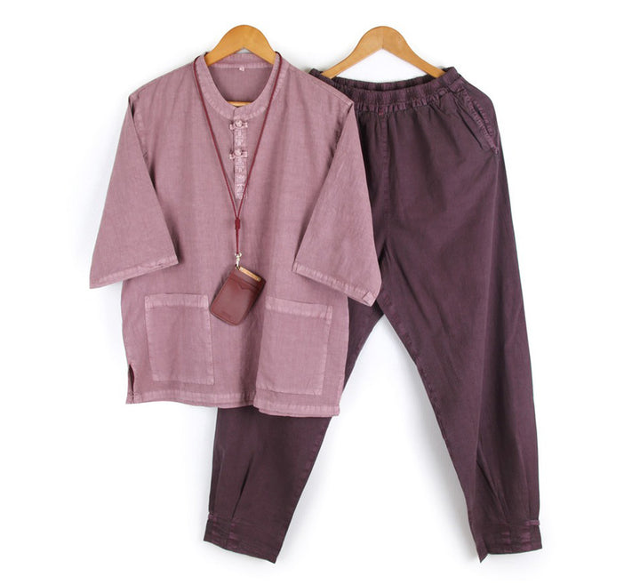 Korean Hanbok Washed Cotton Common Use Man Woman Casual Daily Clothing Short Sleeve JH104(사본)